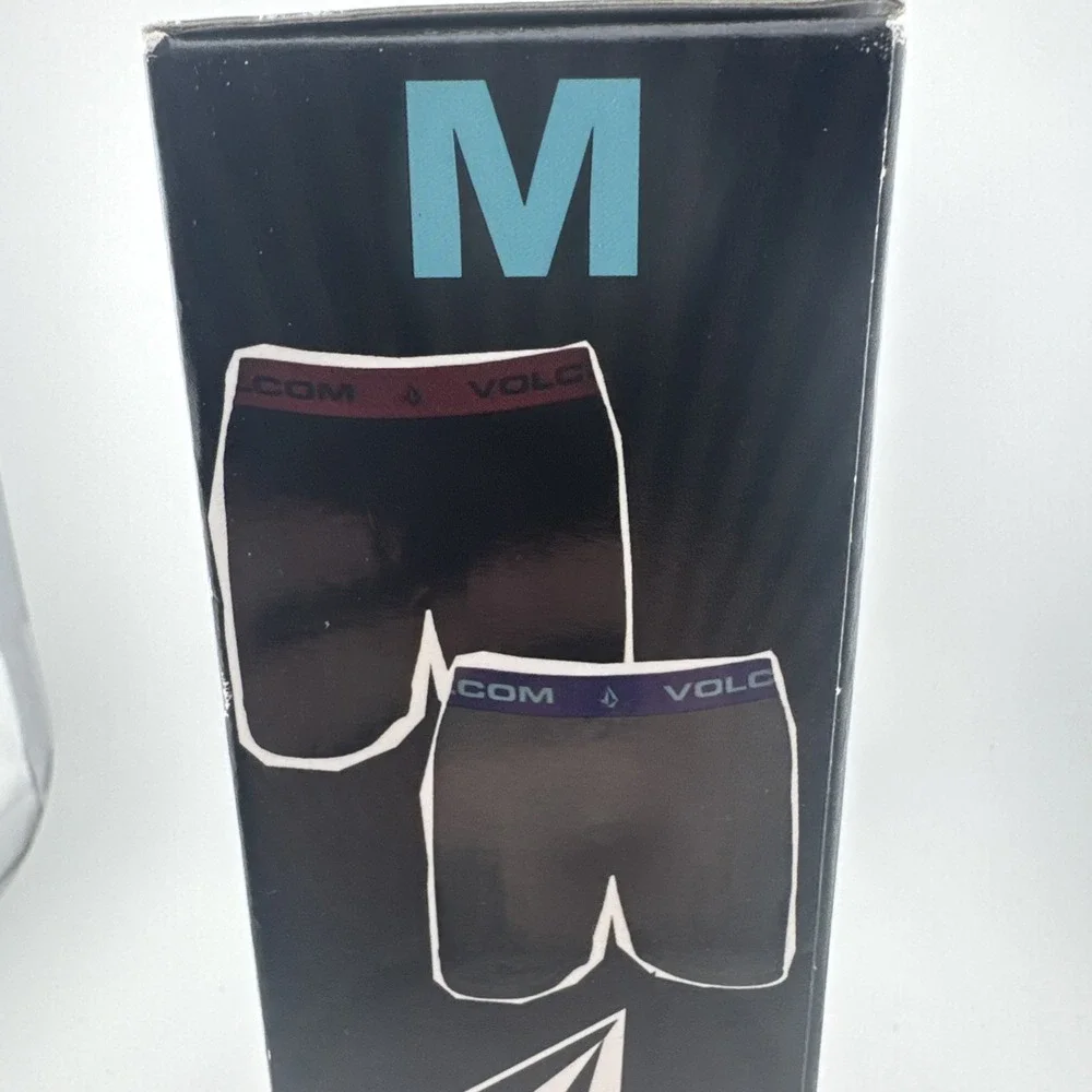 Volcom Boxer Briefs 4 Pack Mens Medium 32-34 Multicolor Argyle Stretch Underwear